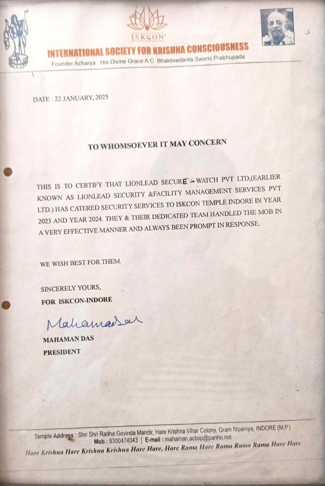 Lionlead Secure Watch Pvt Ltd Testimonials